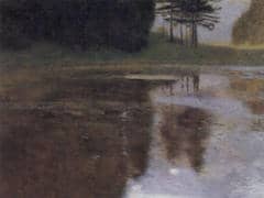Quiet Pond in the Park of Appeal by Gustav Klimt