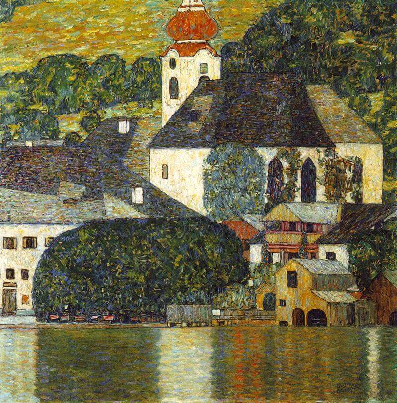 Church at Unterach on Lake Atter, 1916 by Gustav Klimt