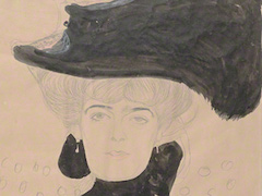 Lady with a Feathered Hat by Gustav Klimt