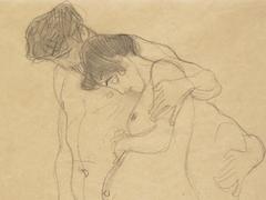 Pregnant Woman with Man by Gustav Klimt