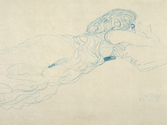 Reclining Girl by Gustav Klimt