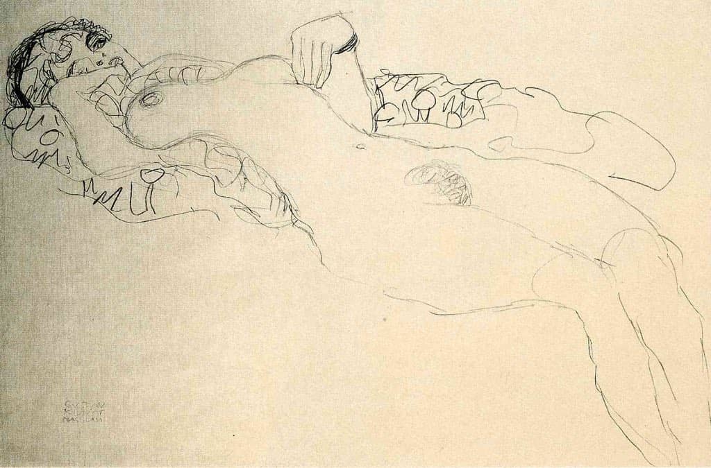 A Nude by Gustav Klimt