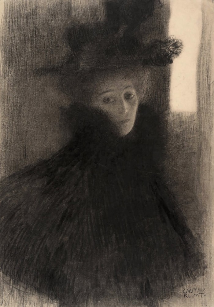 Girl with Hat by Gustav Klimt
