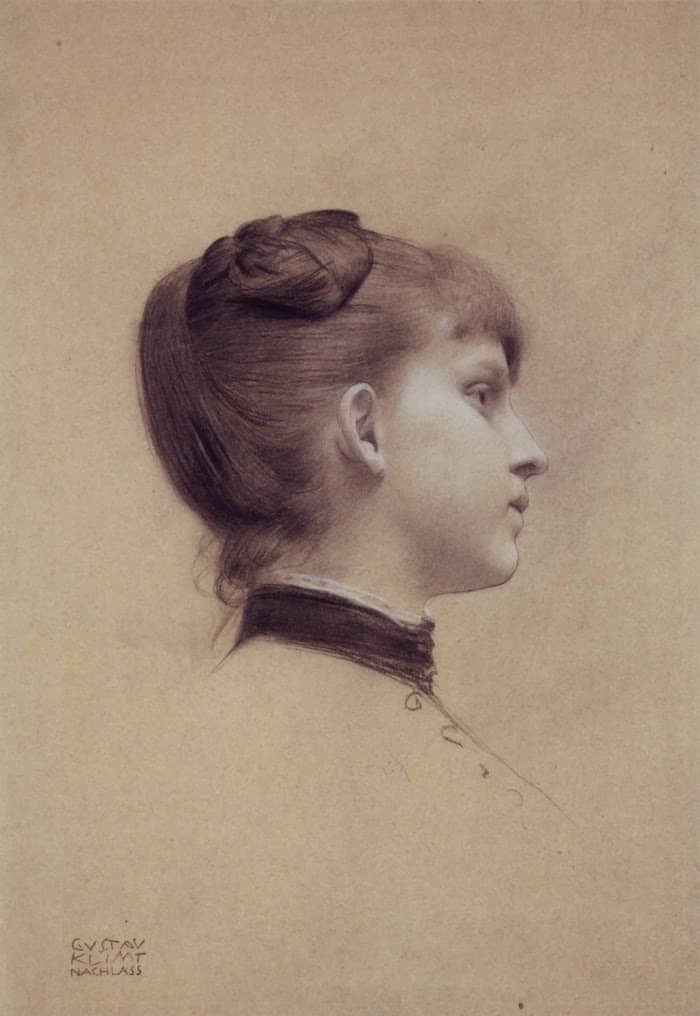 Head of a Woman by Gustav Klimt