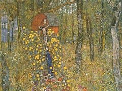 Country Garden with Crucifix by Gustav Klimt