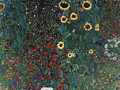 Farm Garden with Sunflowers by Gustav Klimt