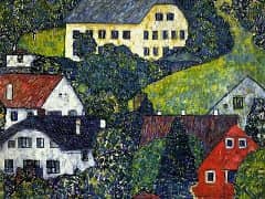 Houses at Unterach on Attersee by Gustav Klimt