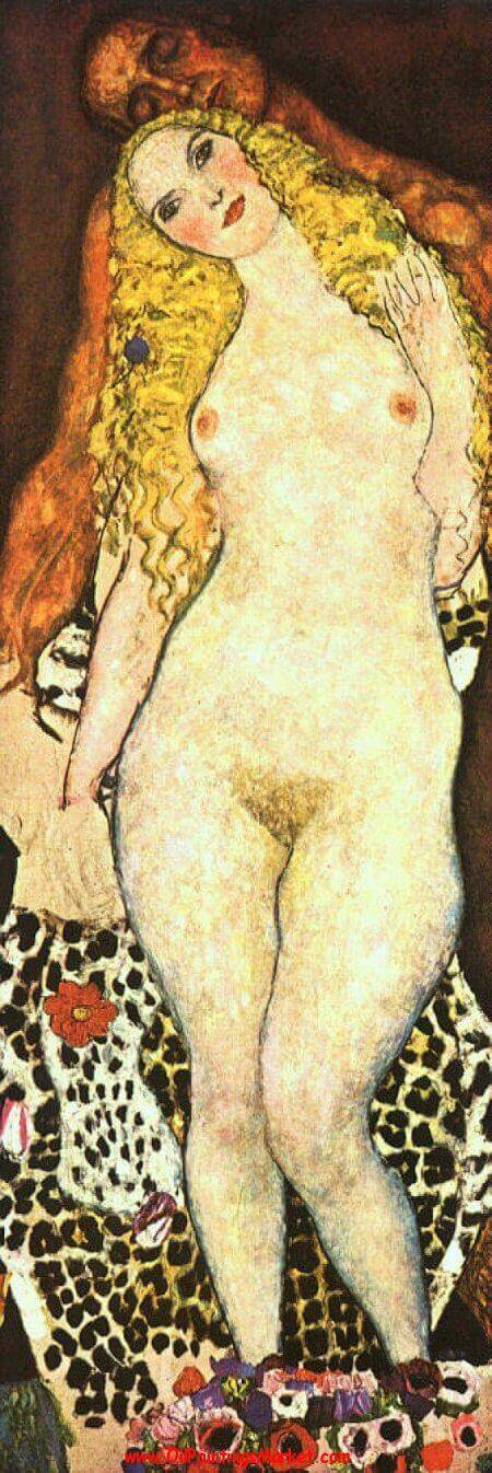 Adam and Eve, 1917 by Gustav Klimt