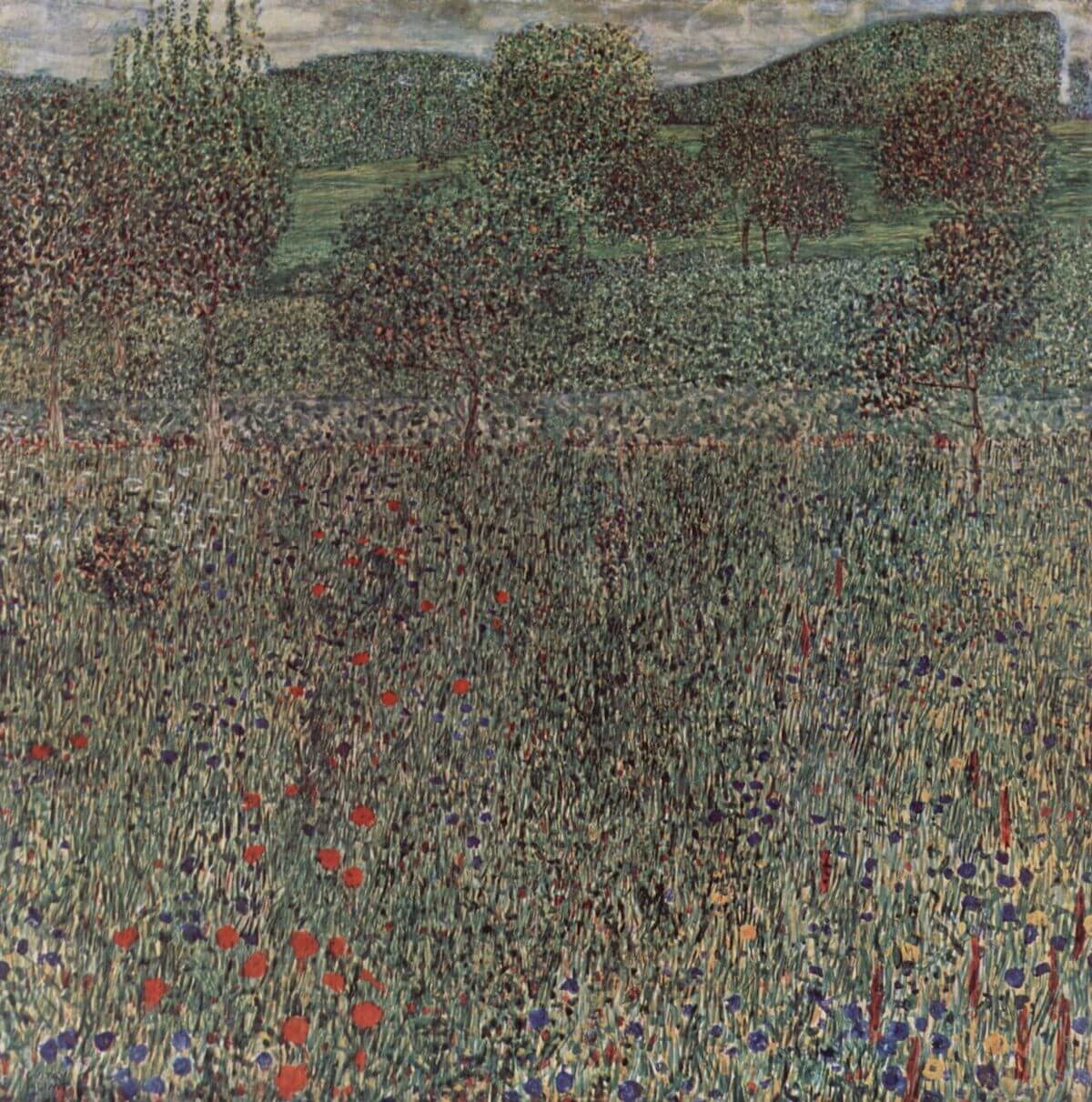 Blooming Field, 1909 by Gustav Klimt