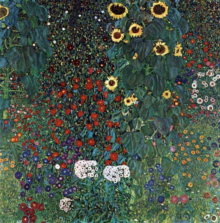Farm Garden with Sunflowers, 1913 by Gustav Klimt