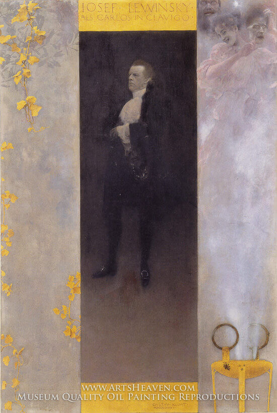 Hofburg Actor Josef Lewinsky as Carlos, 1895 by Gustav Klimt