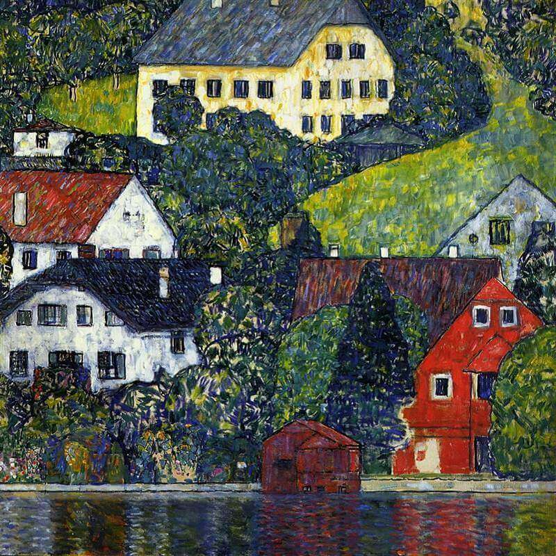Houses at Unterach on Attersee, 1916 by Gustav Klimt