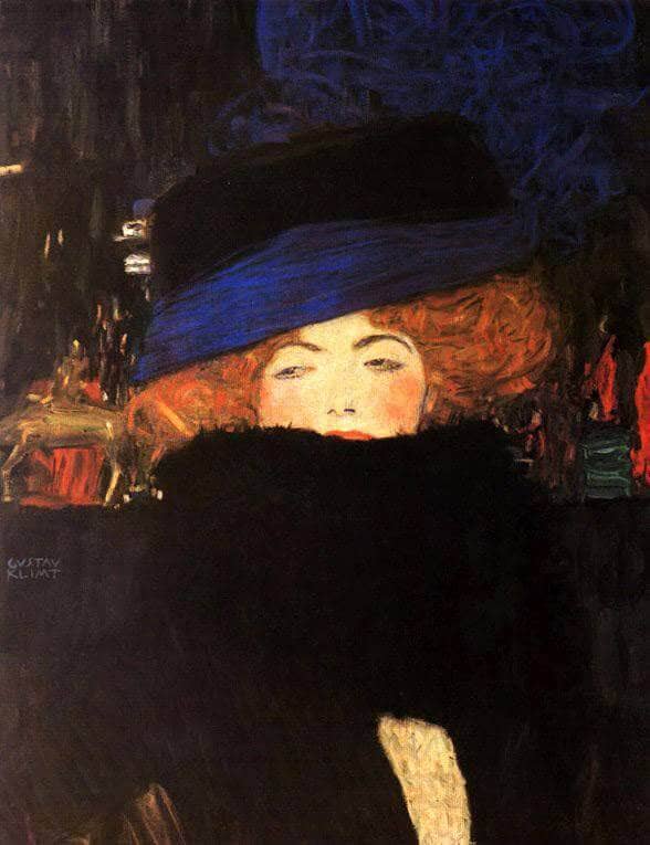 Lady with Hat and Feather Boa, 1909 by Gustav Klimt